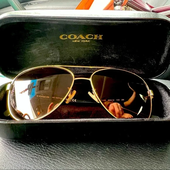 COACH HORSE AND CARRIAGE PILOT SUNGLASSES COACH® Outlet | Horse And Carriage Pilot Sunglasses main image 3